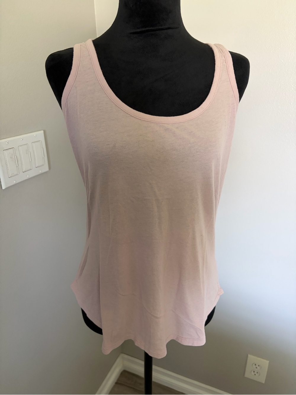 Chaser Pale Pink Scoop Neck Tank Top